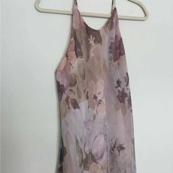 Vintage 90s romantic floral maxi slip dress 6 whimsigoth boho fairy chiffon y2k - Picture 2 of 10